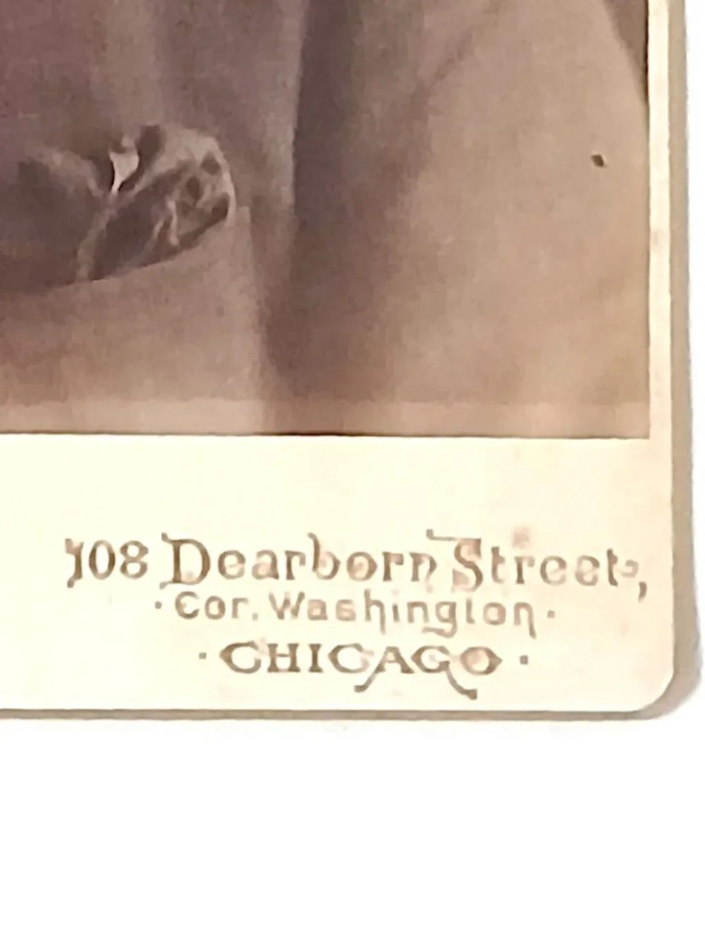 Antique 1880s Elite Studio Chicago Cabinet Card Gentleman Mustache 108 Dearborn